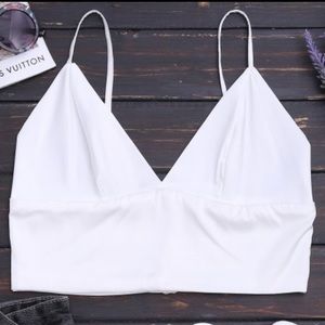 White crop top